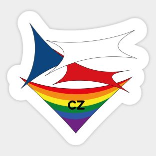 Czech Republic pride flag Sticker